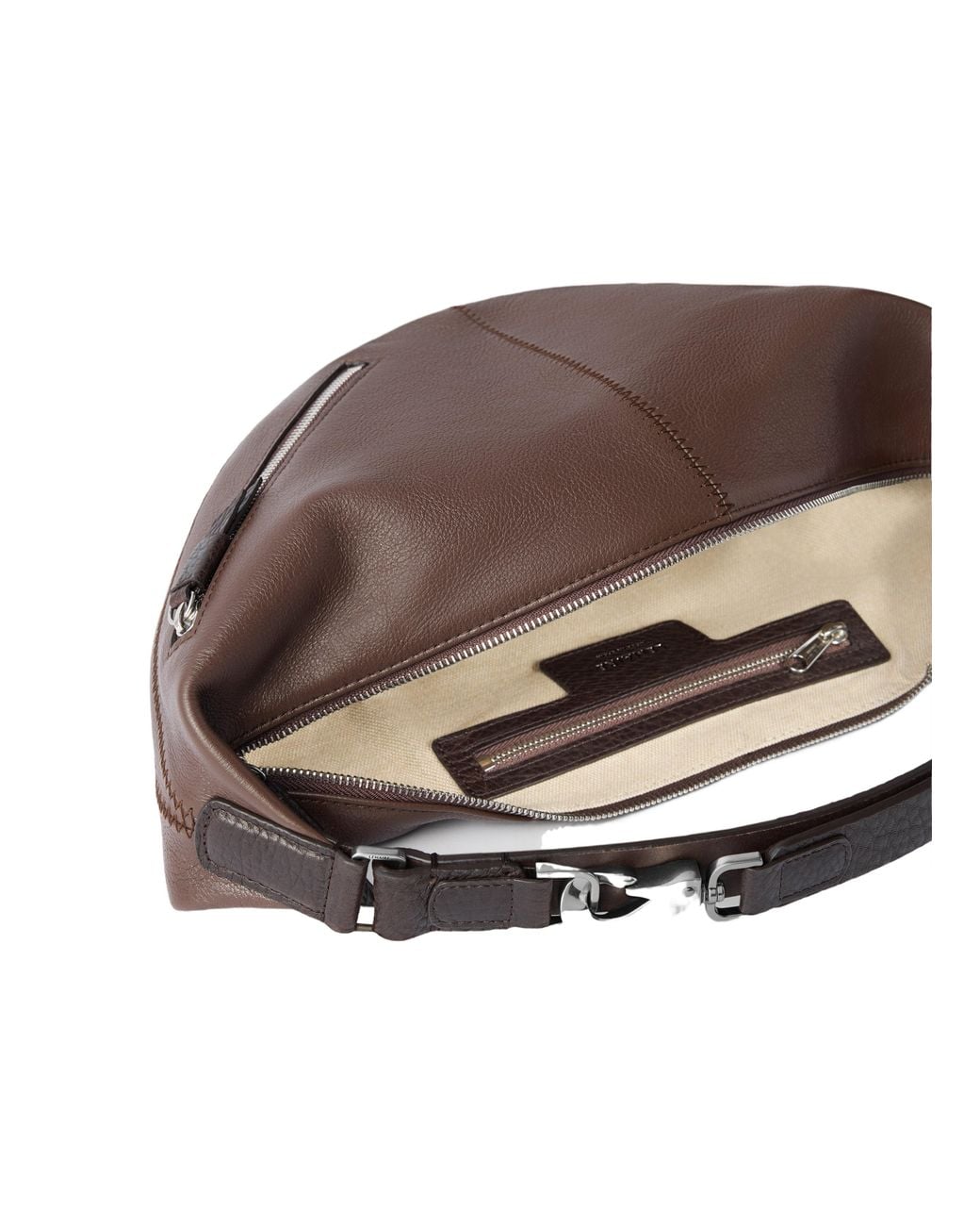 Lemaire Brown Quiver Clip Bag