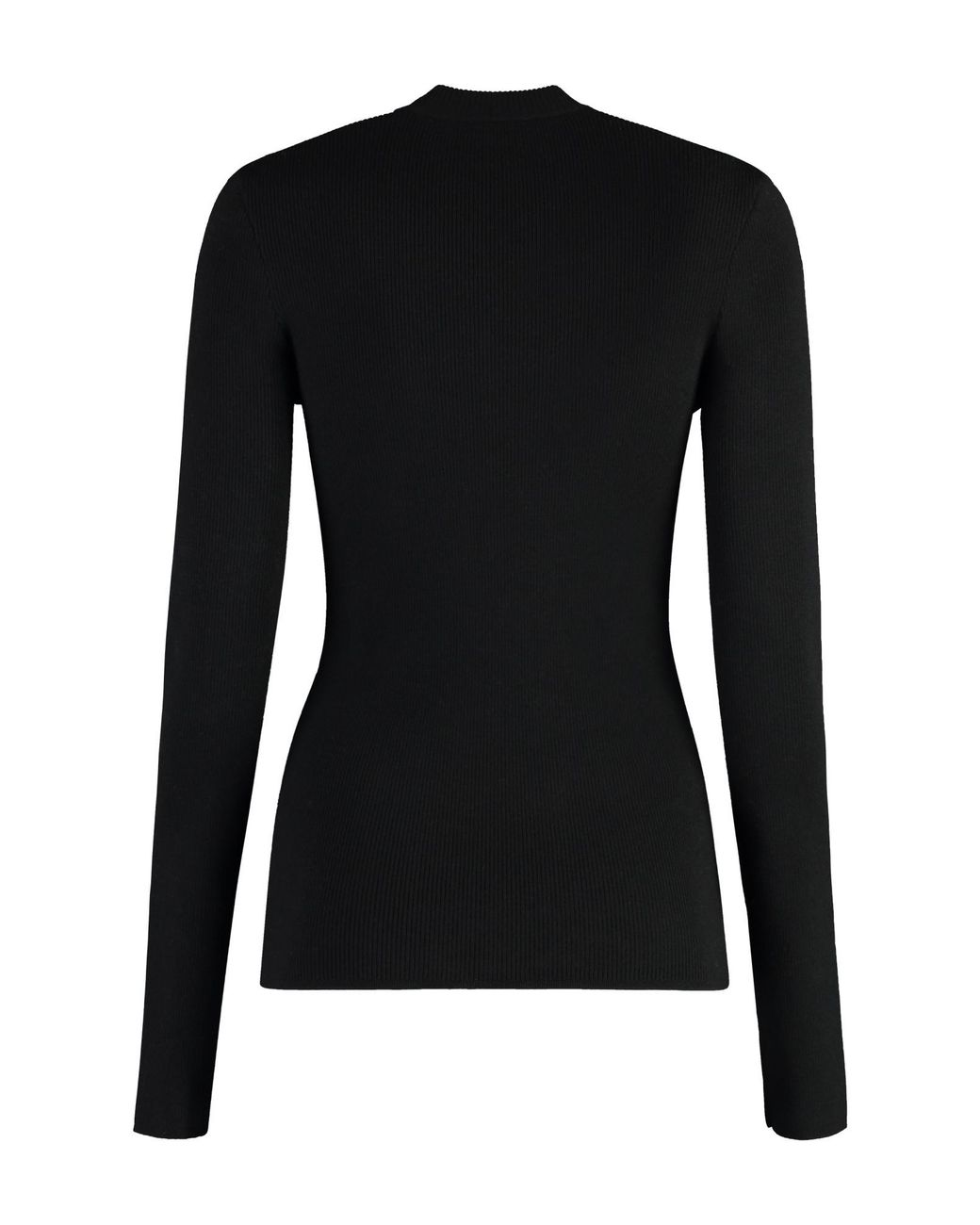 Burberry Black Logo Patch Ribbed-Knit Jumper