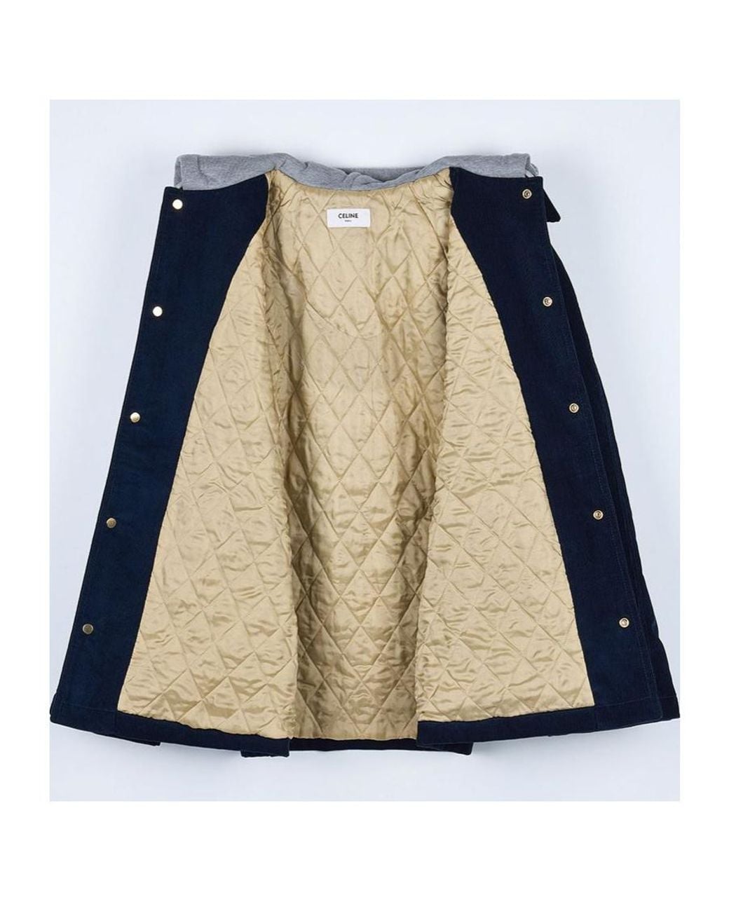 Céline Blue Triomphe Car Coat Jacket