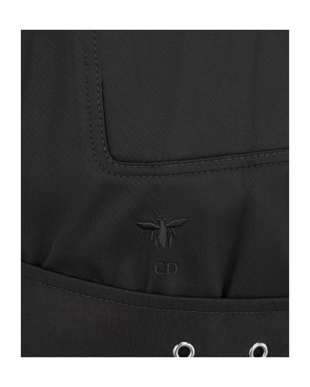 Dior Black Short Dress In Cotton Gabardine