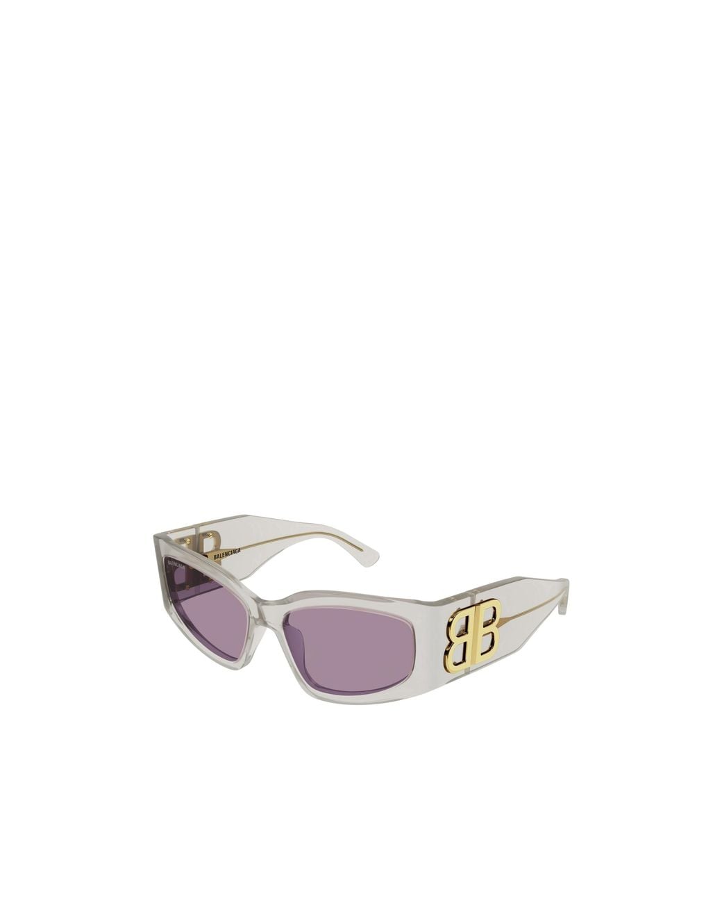Balenciaga Purple Eyewear Bb0321S Rectangular Sunglasses