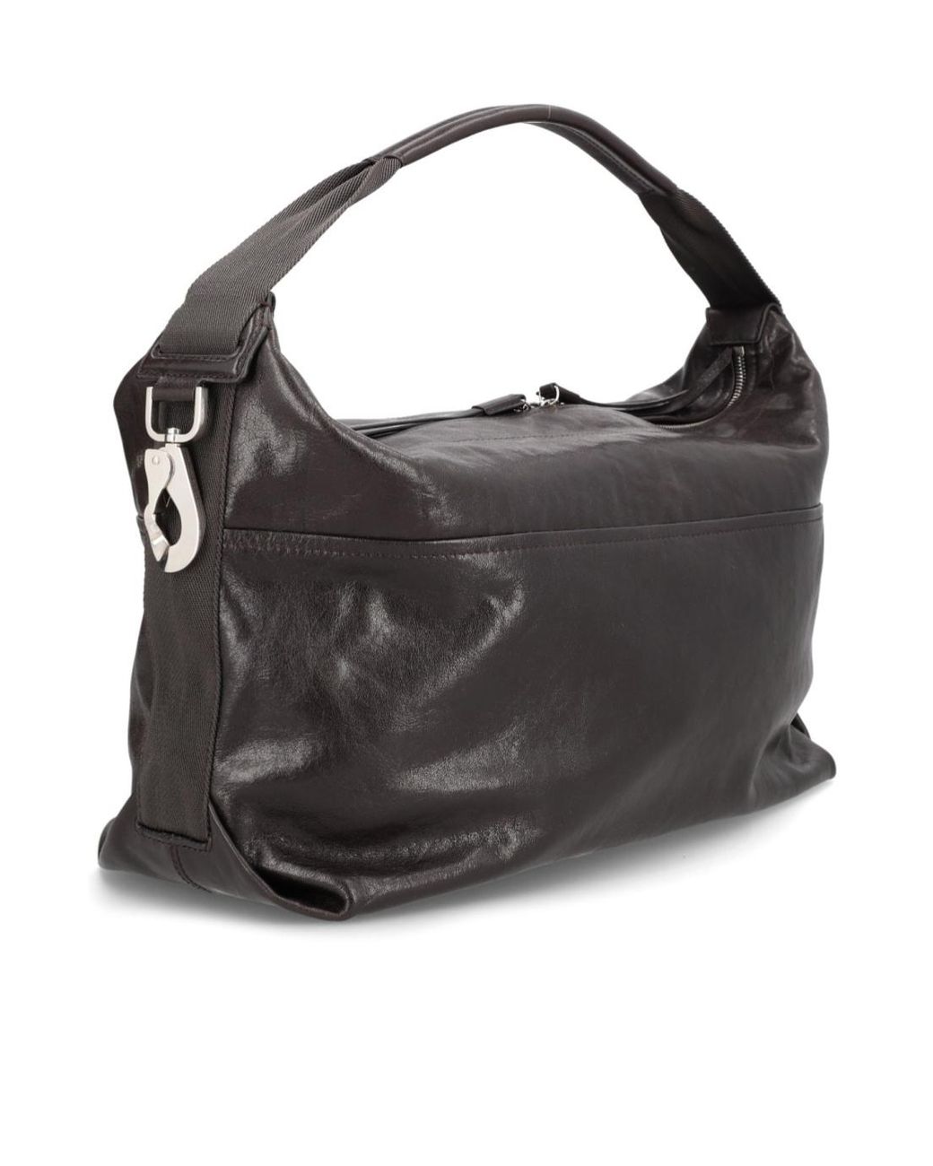 Lemaire Black Berlingot Leather Zip Shoulder Bag