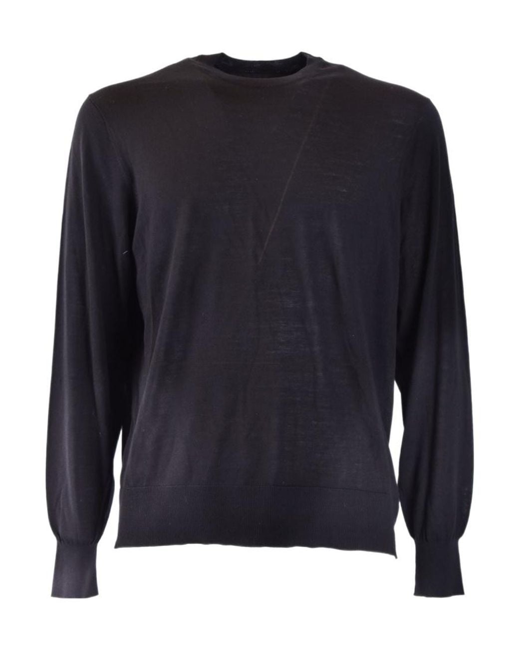 Neil Barrett Blue Logo-Embroidered Crew-Neck Wool Jumper for men