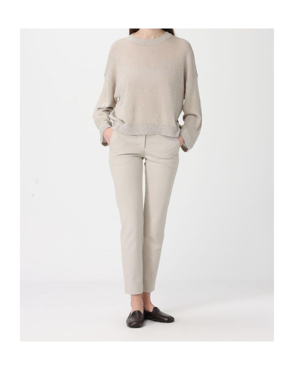 Brunello Cucinelli Gray Tapered Tailored Pants