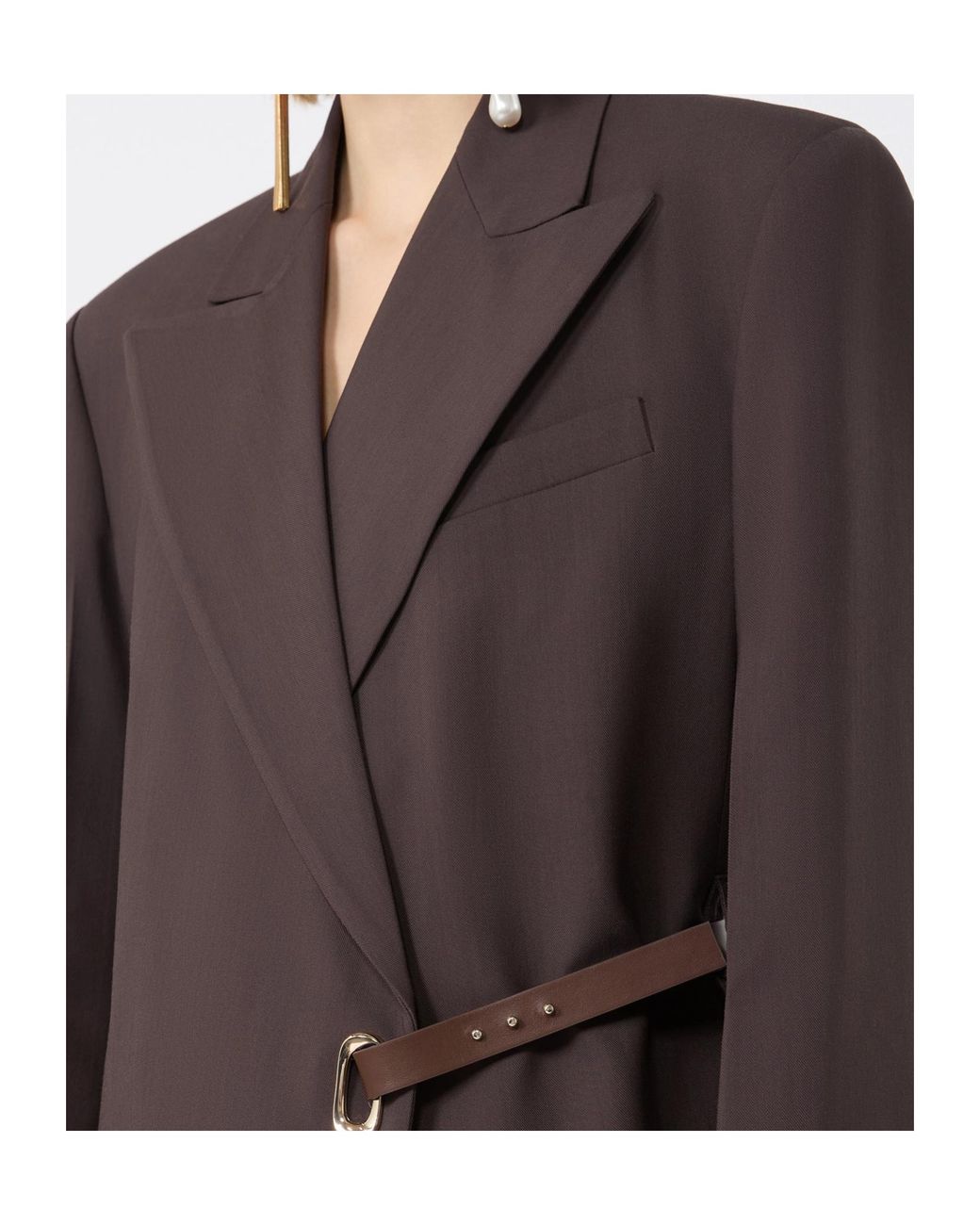 Sportmax Brown Cinta Belted Blazer