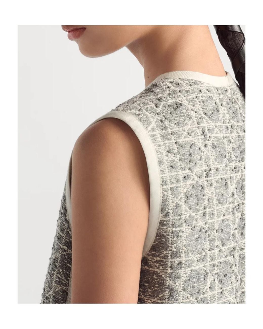 Dior Gray Short Macrocannage Dress
