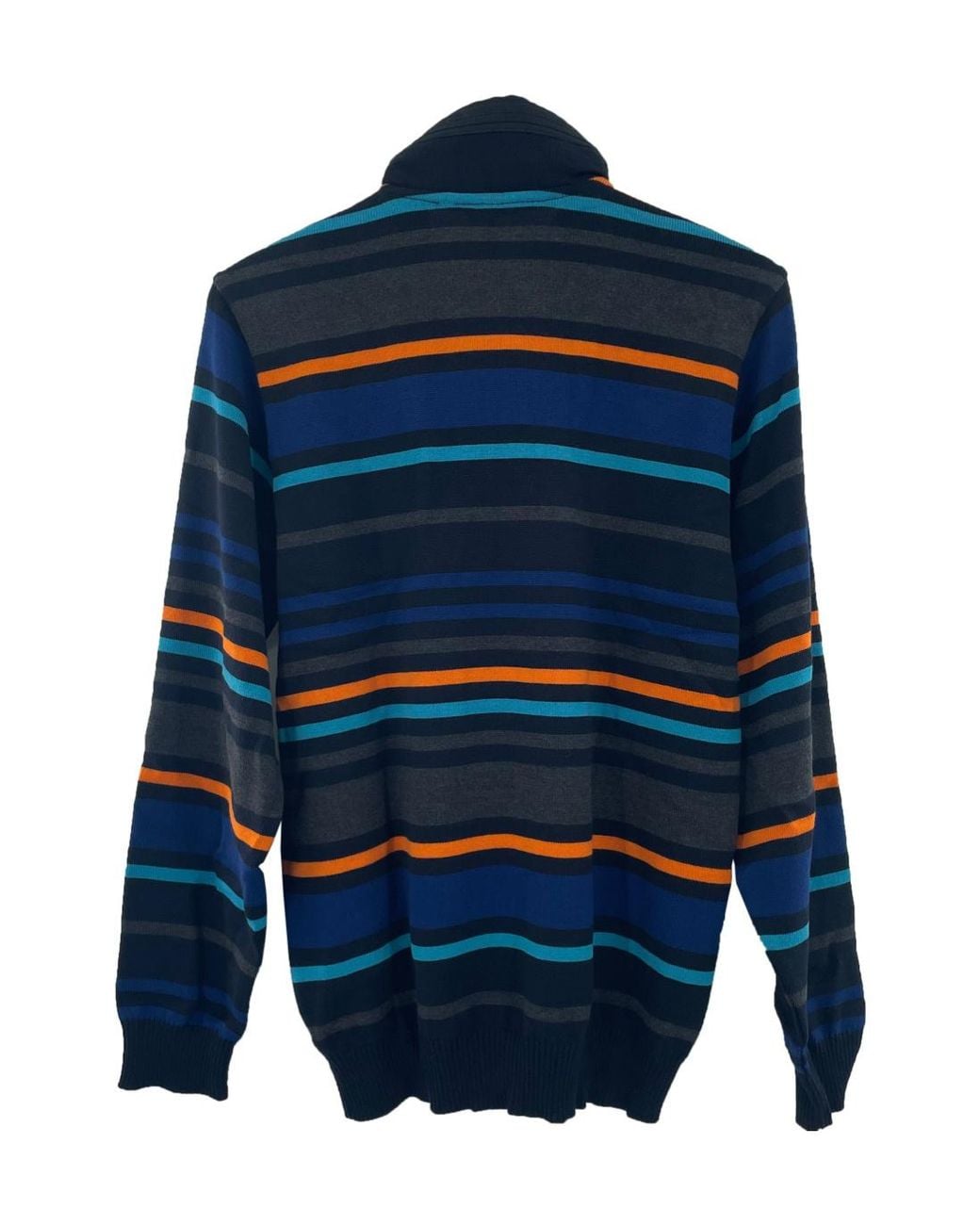 Paul & Shark Blue Striped Zipper Sweater for men