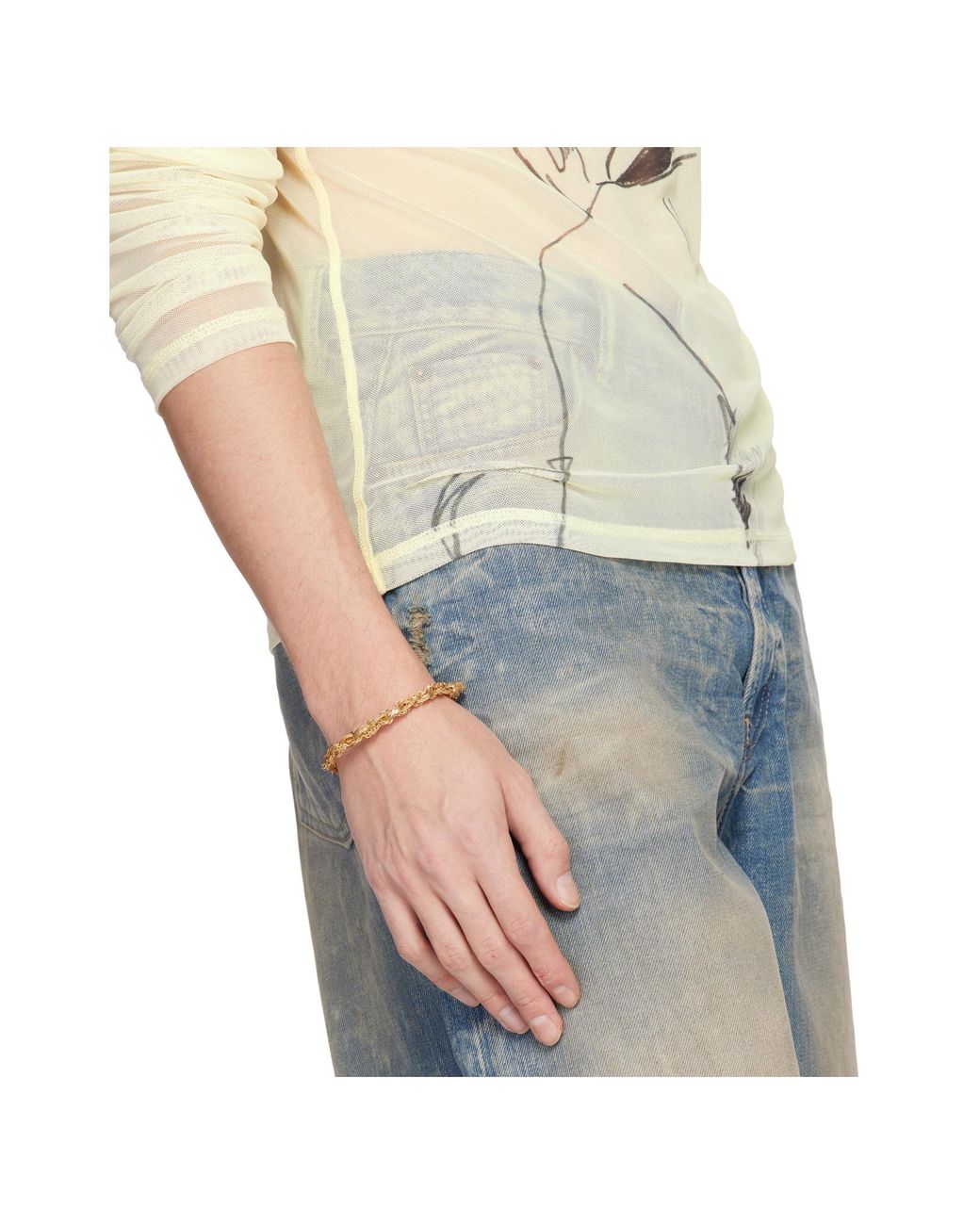 Emanuele Bicocchi Metallic Round Braid Bracelet for men