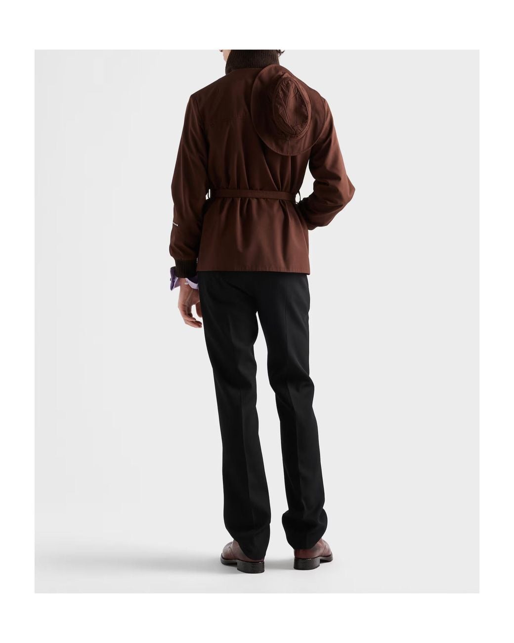 Prada Brown Technical Fabric Jacket for men