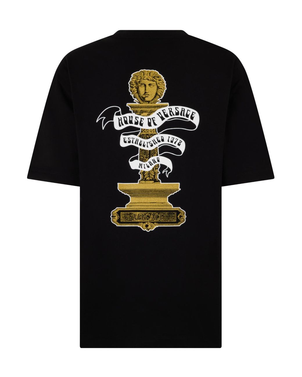 Versace Black House Logo Printed T-Shirt for men