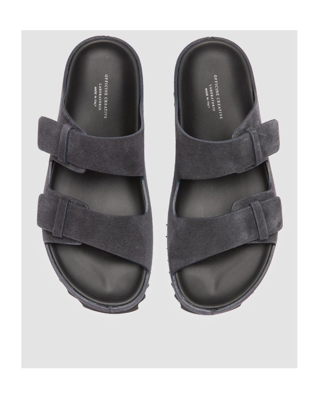 Officine Creative Black Agorà Slides for men