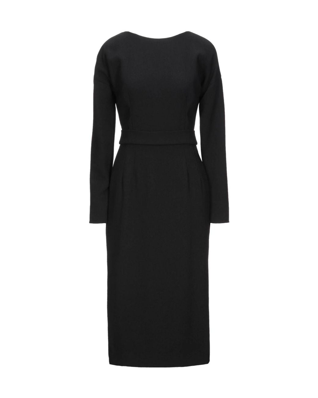 Dolce & Gabbana Black Bodycon Dress With Long Sleeves
