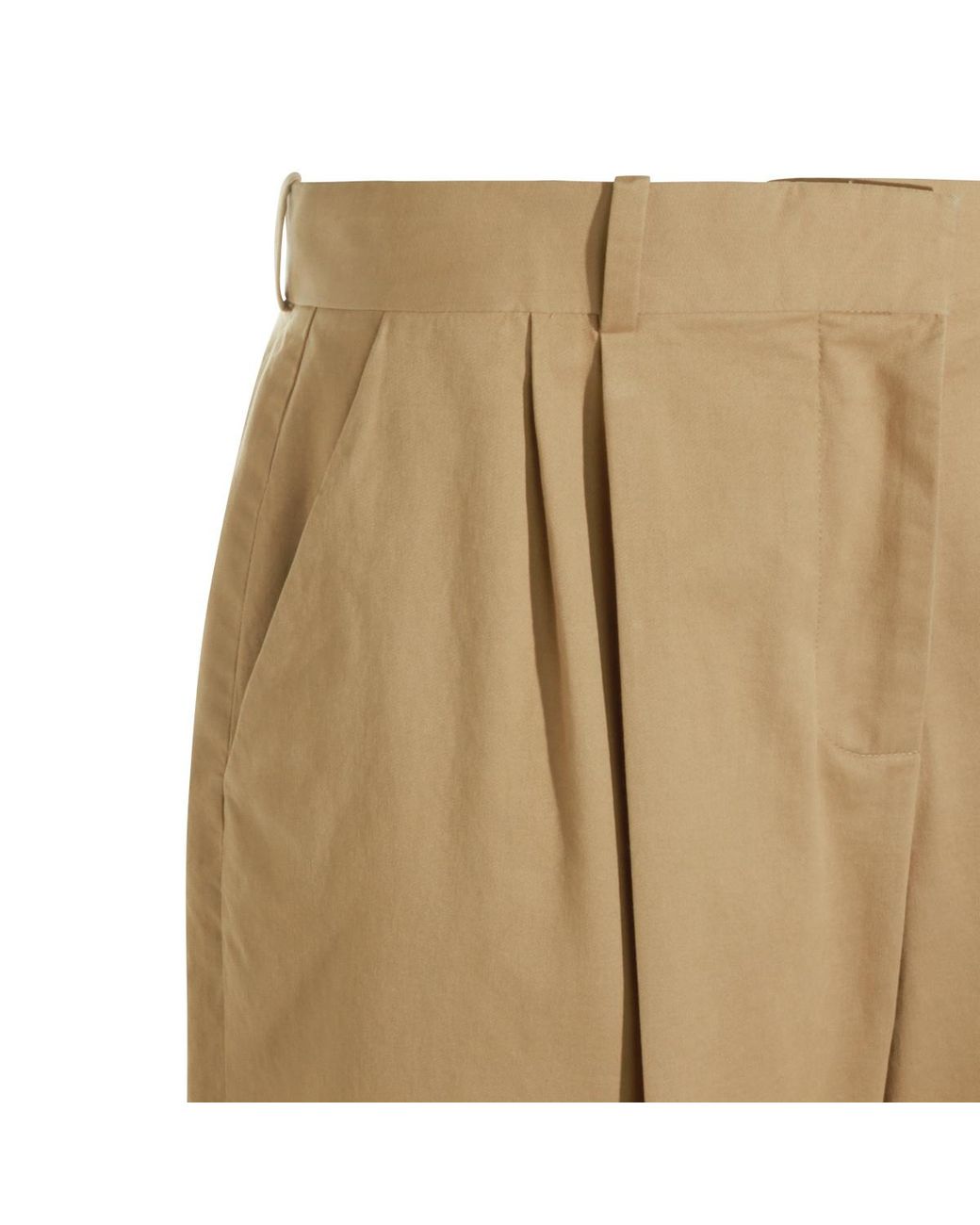 The Row Natural Pleated Culottes Trousers