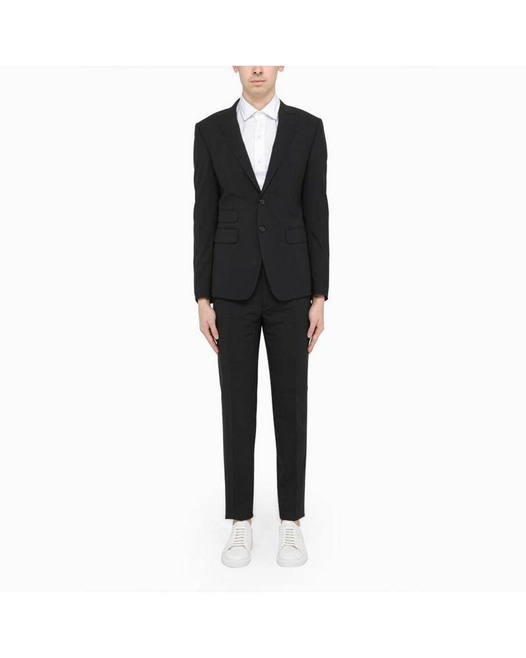 DSquared² Black Single-Breasted Two-Piece Suit for men