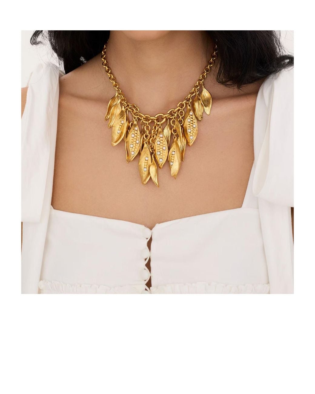 Chloé Metallic Corn Necklace
