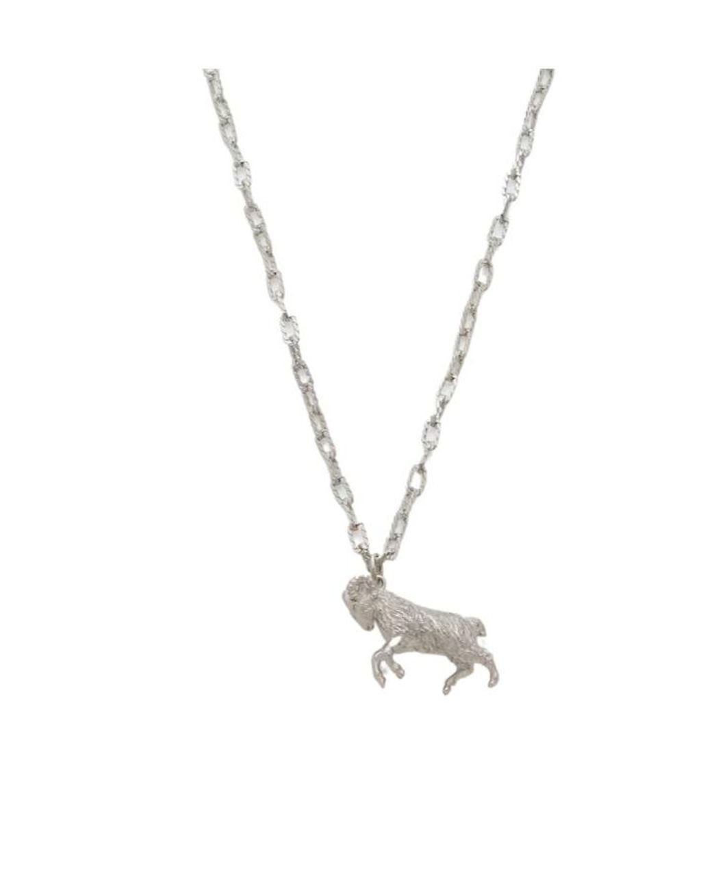 Fendi White Colored Metal Necklace