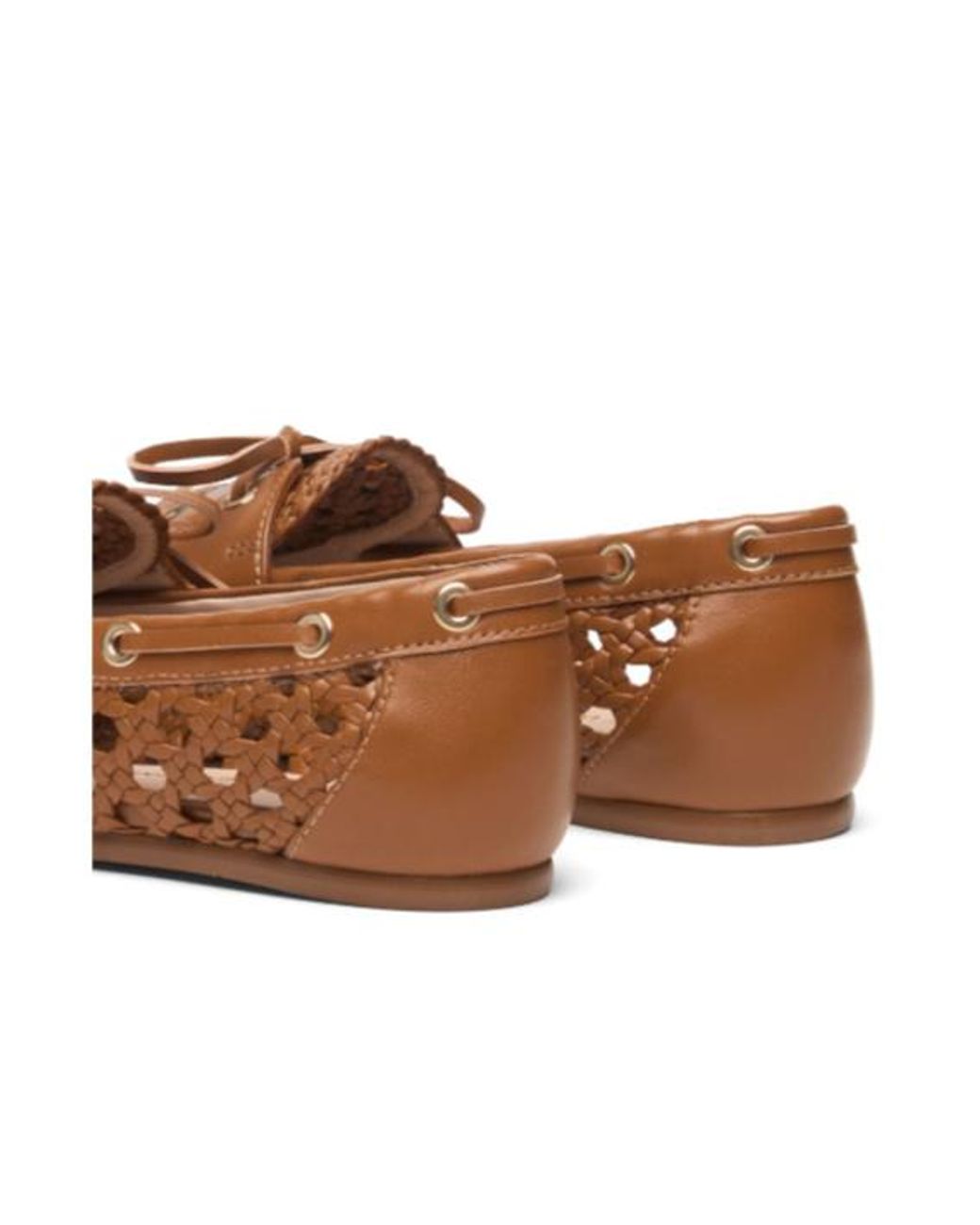 Stuart Weitzman Brown Tinsley Woven Moccasin