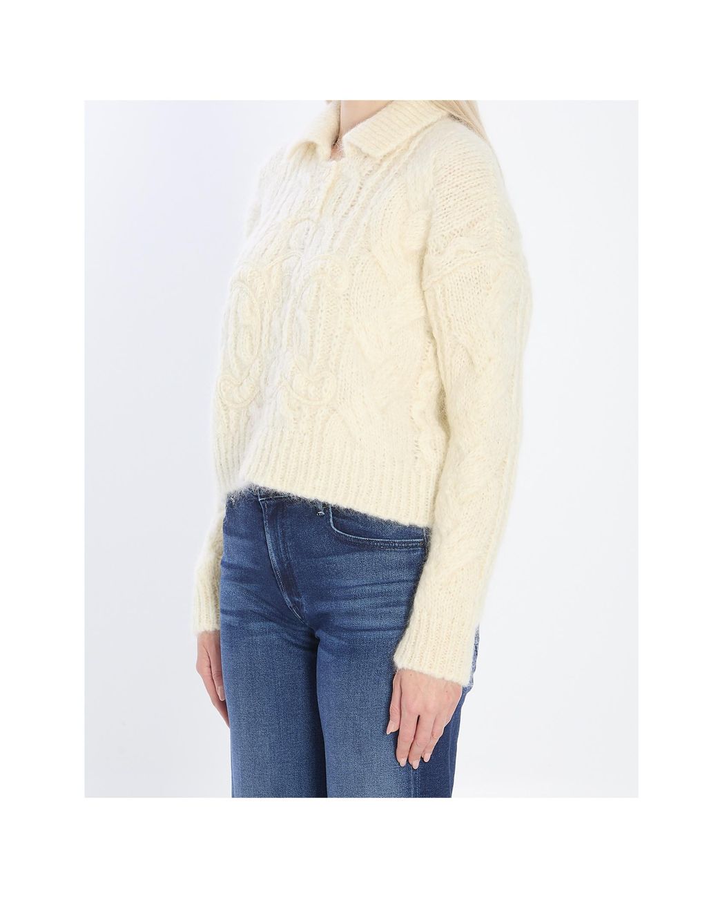 Céline White Sweater