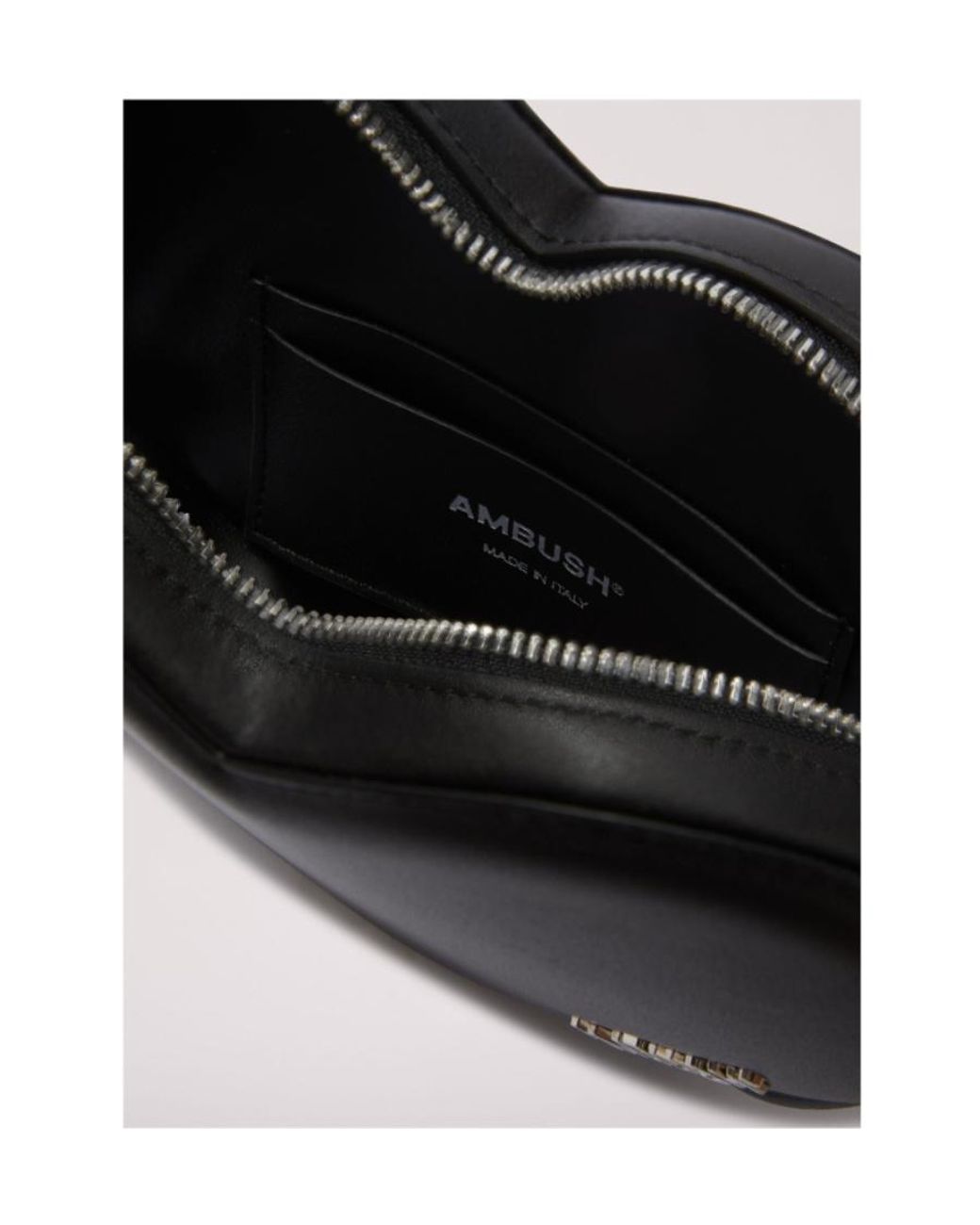 Ambush Black Heart Logo Plaque Crossbody Bag