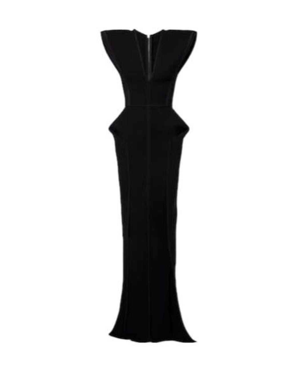 Maticevski Black Graduate Peplum Gown