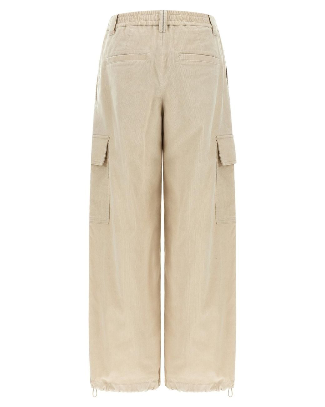 Brunello Cucinelli Natural 'Baggy Cargo' Pants