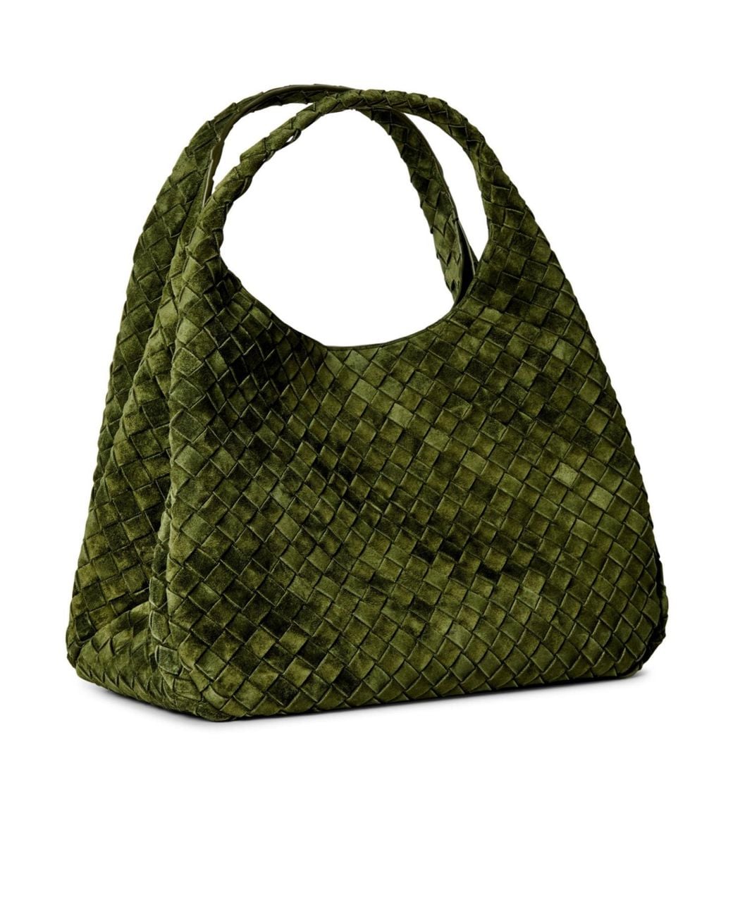 Bottega Veneta Green Military Woven Tote Bag