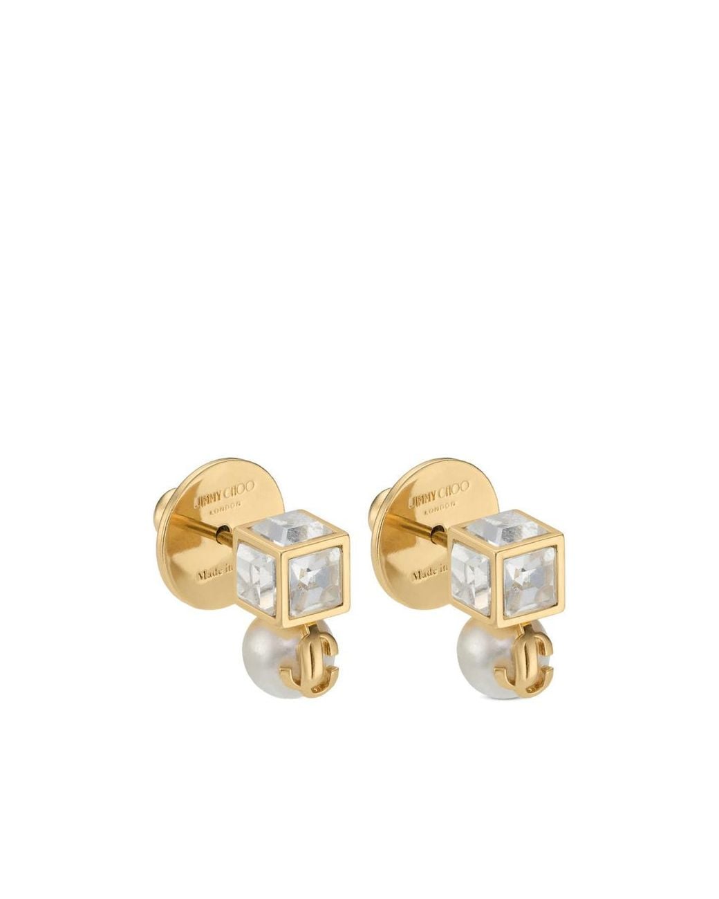 Jimmy Choo Metallic Cube Earrings