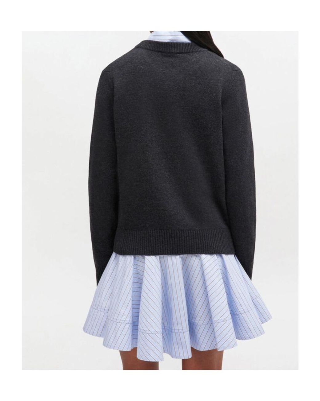 Ganni Blue Round-Neck Knitwear