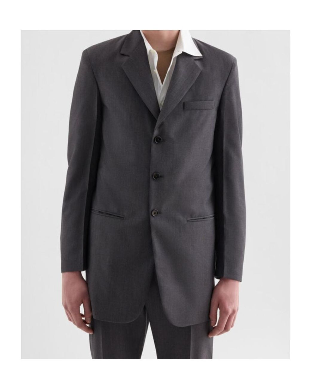 Jil Sander Black Fil-À-Fil Single-Breasted Jacket for men