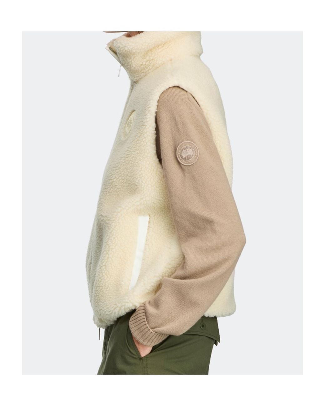 Canada Goose White Soren Fleece Vest