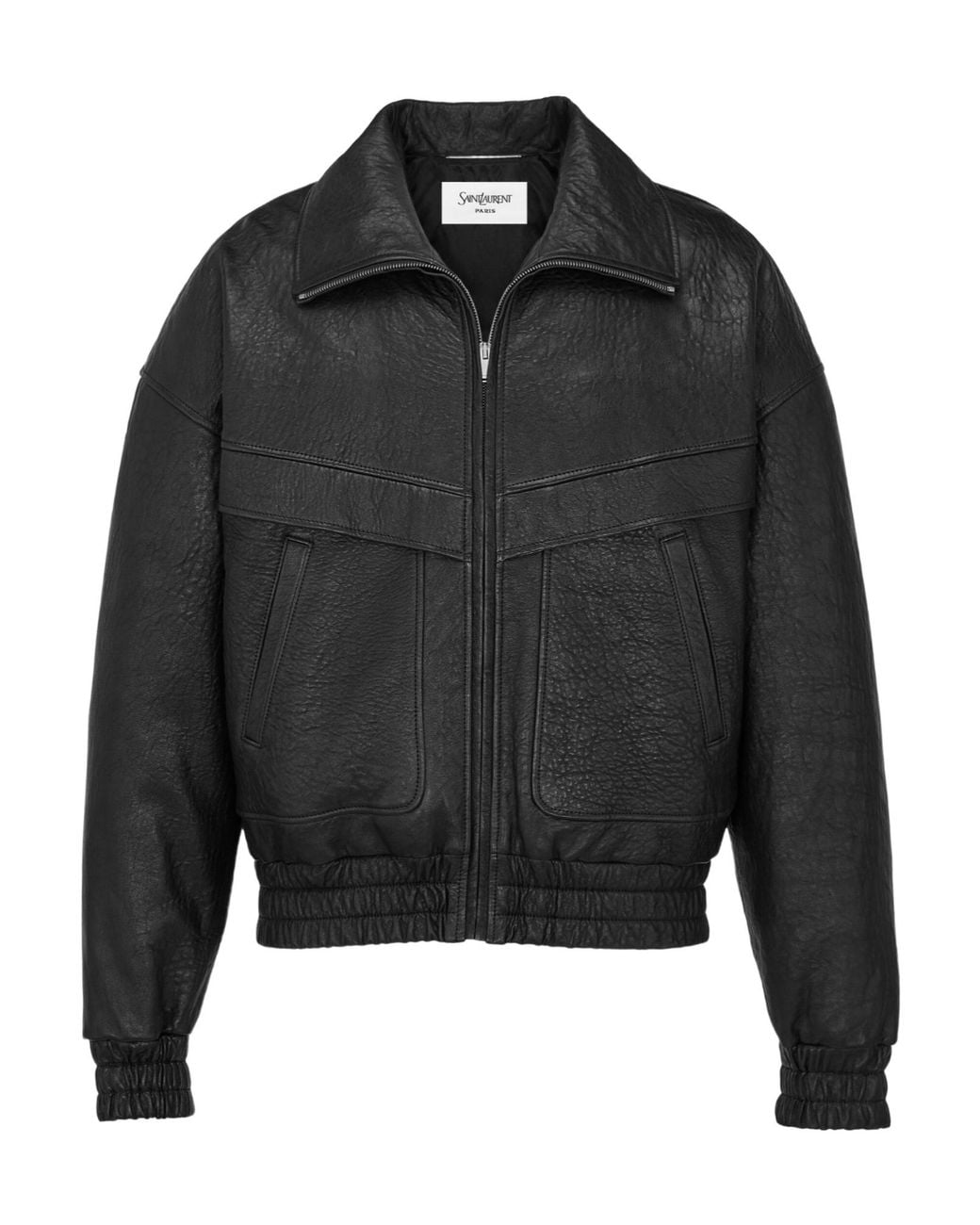 Saint Laurent Black Zip-Up Bomber Jacket for men