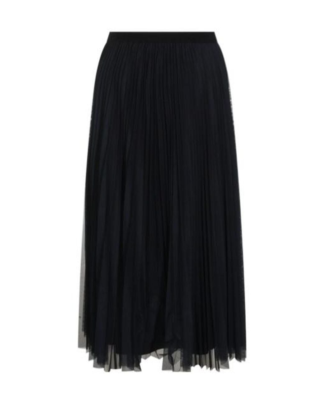 Fabiana Filippi Black Pleated Midi Skirt