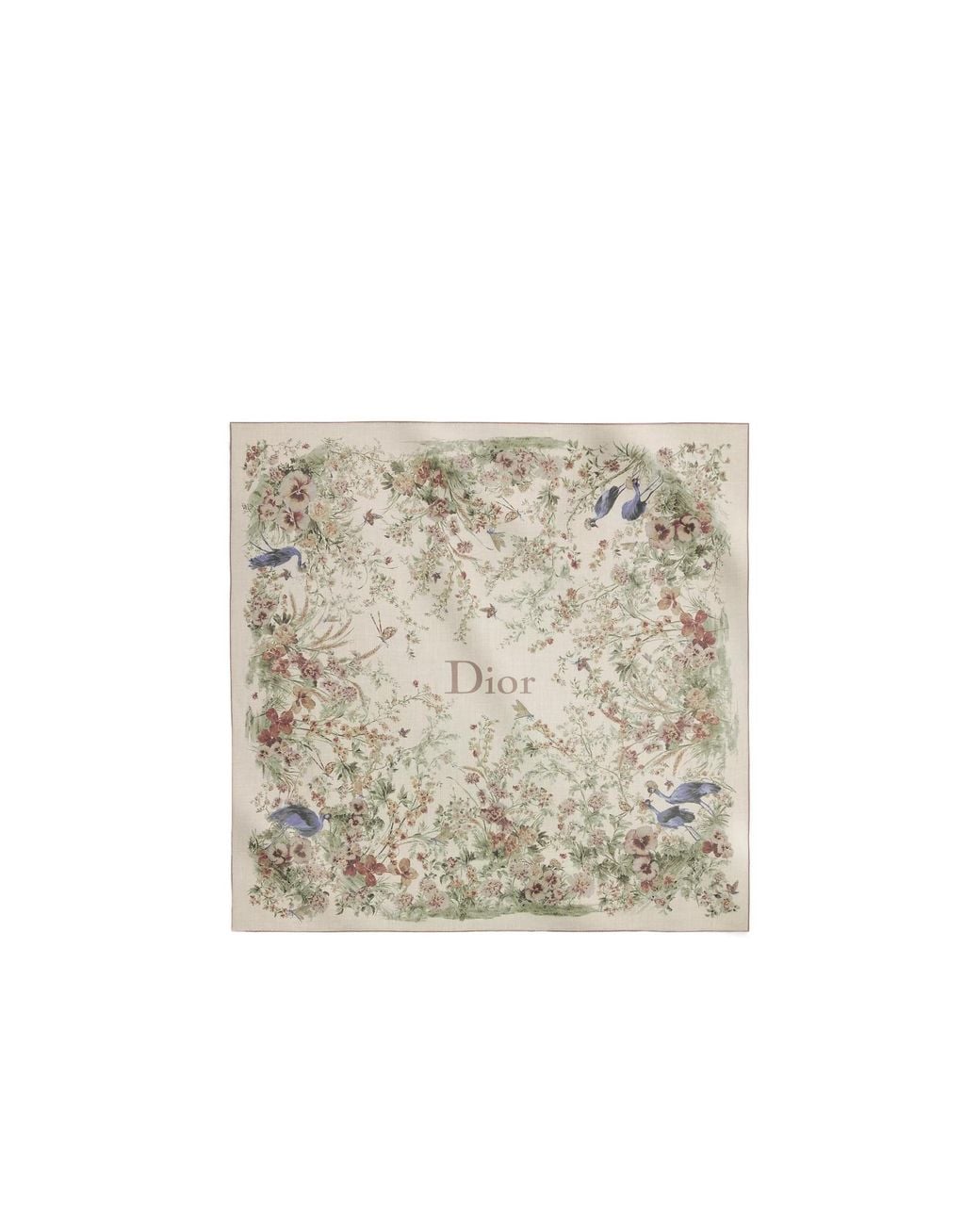 Dior Natural Iviera Toile De Jouy Floral Garden Shawl