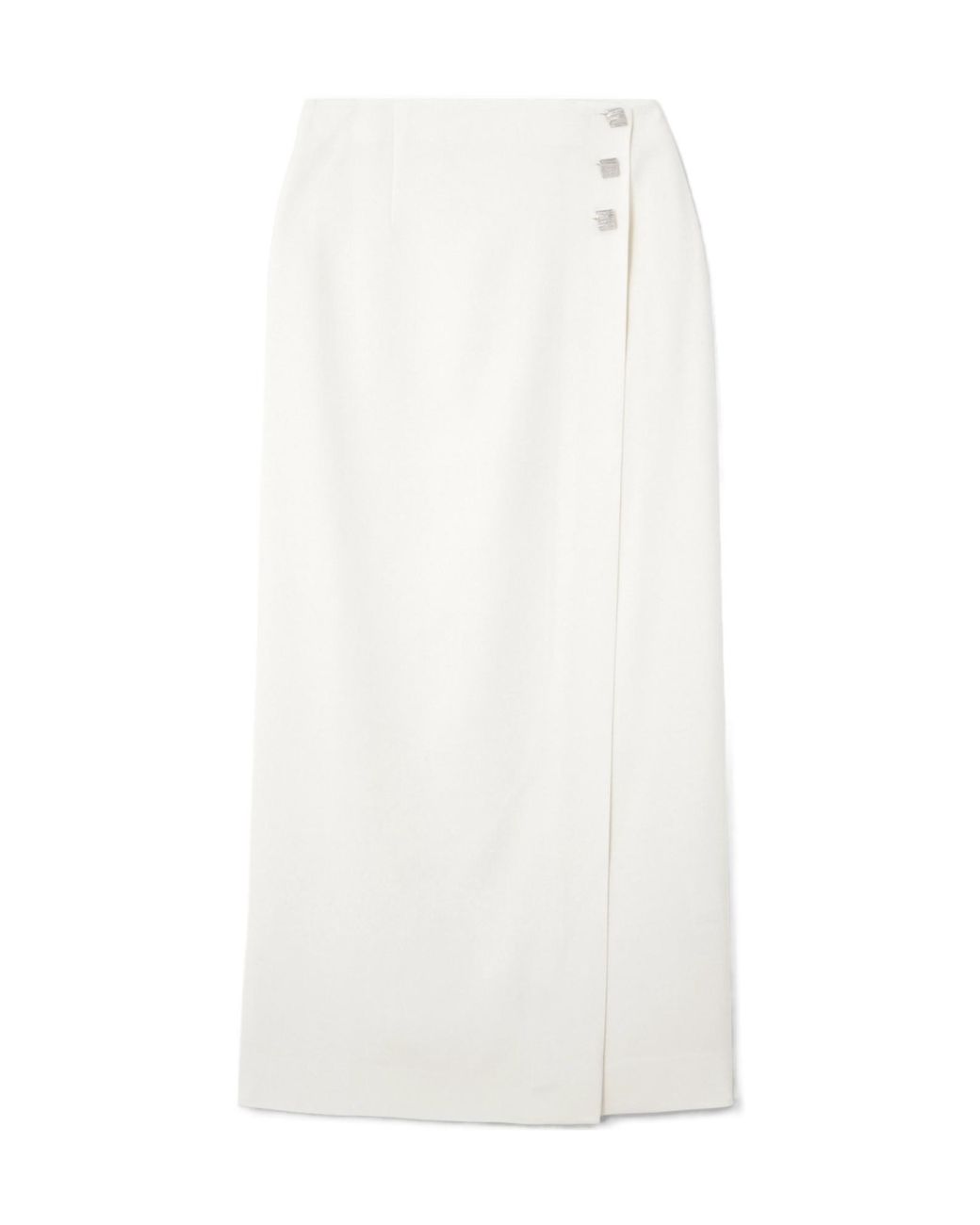 TOVE White Sindy Woven Midi Skirt