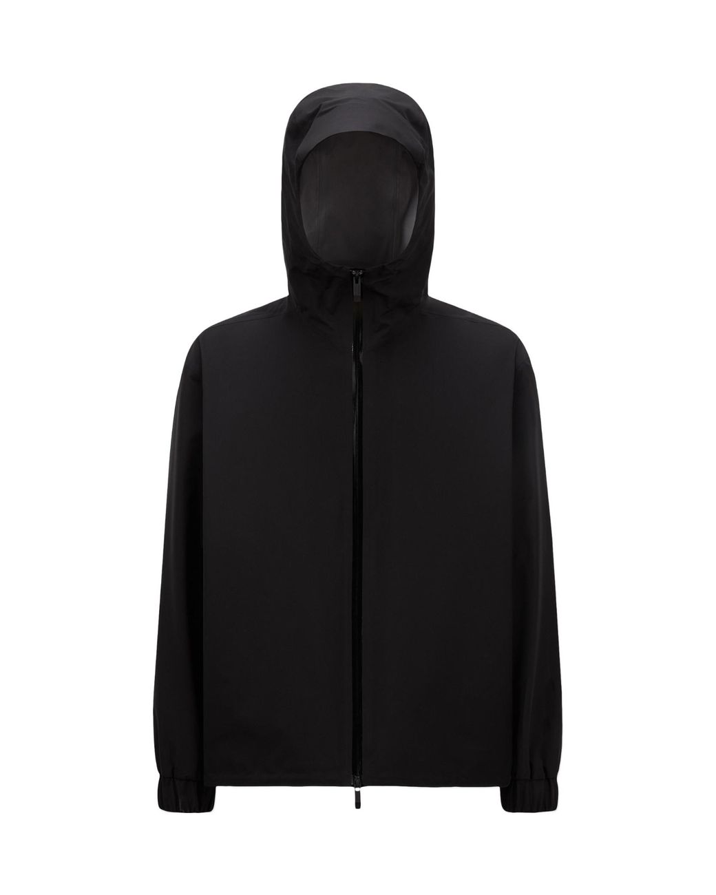 Moncler Black Zip-Up Hooded Jacket for men