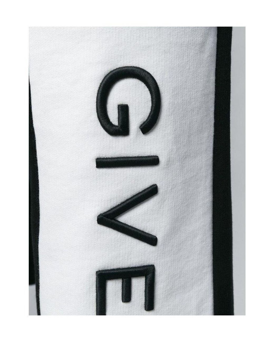 Givenchy Black Logo Panel Embroidered Sweatpants for men