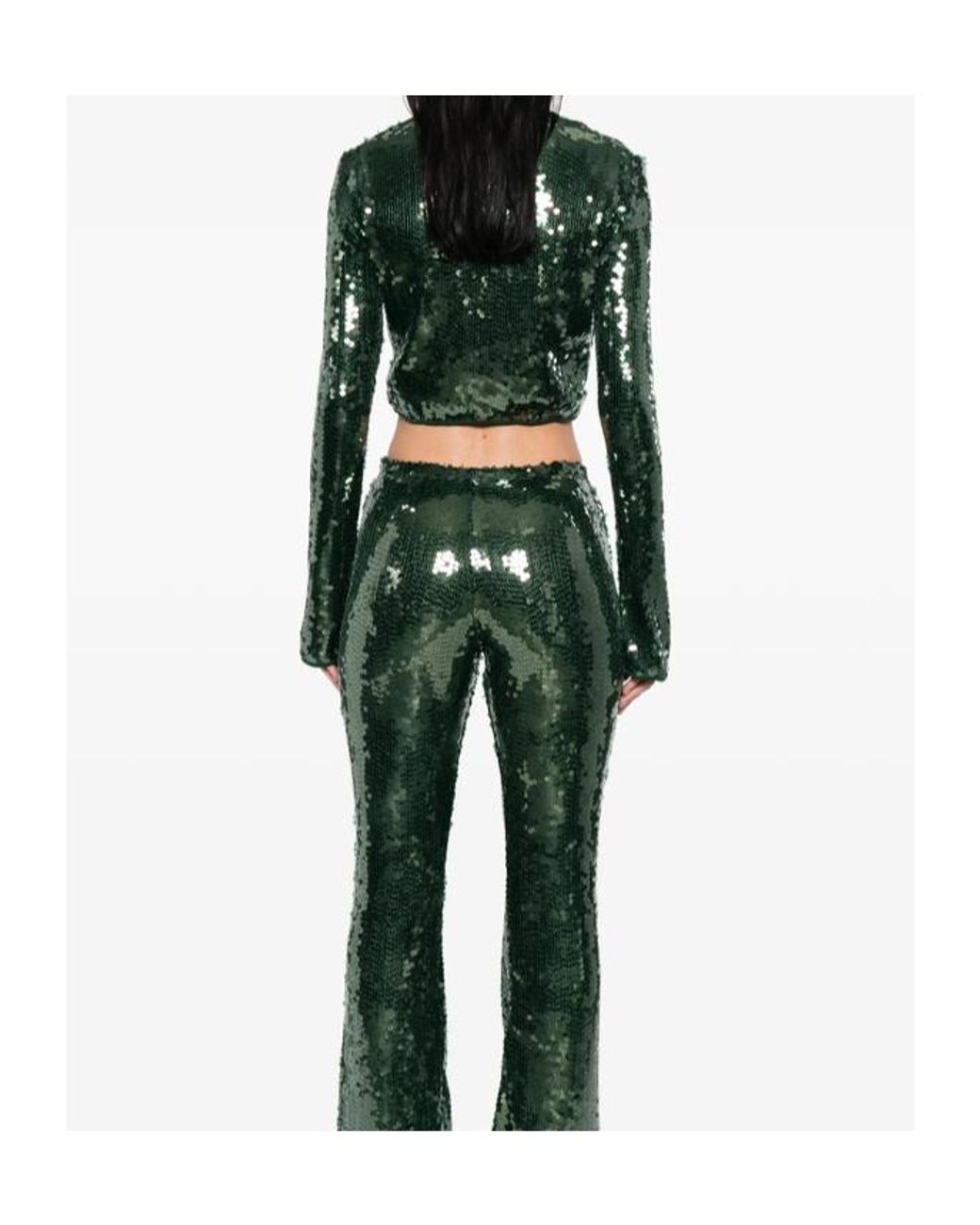 Oseree Green Sequined Shirt