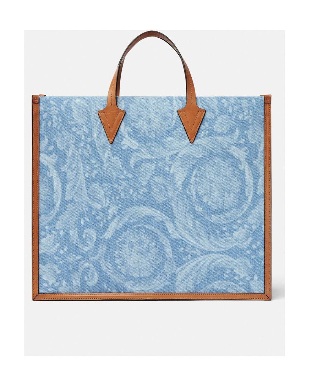 VERSACE オールオーバー デニム ショルダーバッグ ブルー バッグ | ヴェルサーチェ 日本