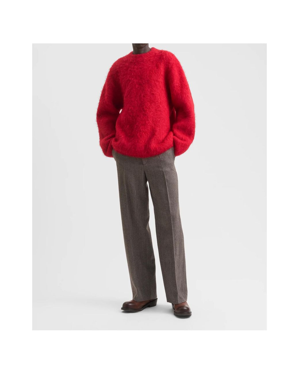 Séfr Red Crew-Neck Long-Sleeve Knit Top for men