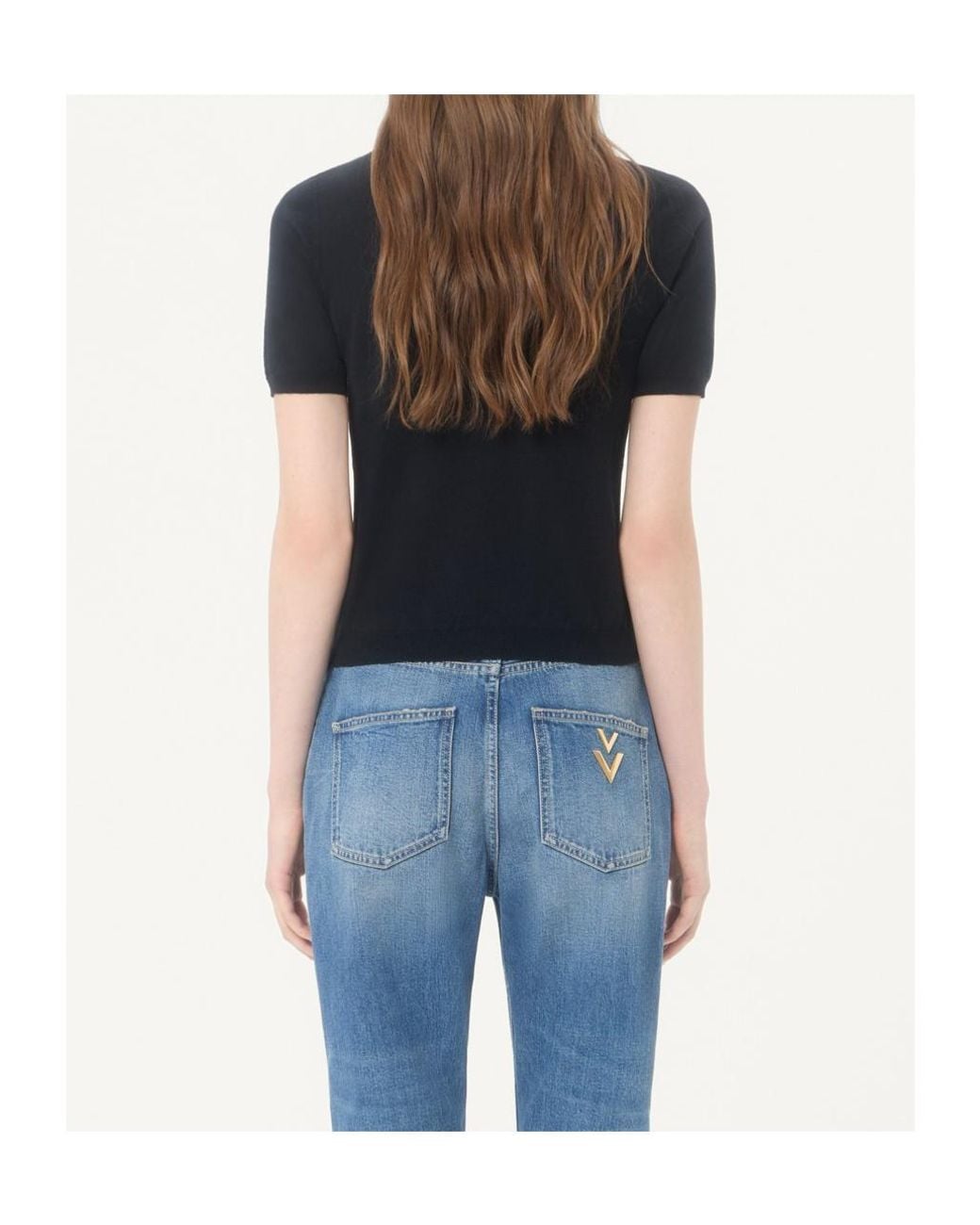 Valentino Black Embroidered Wool Jumper