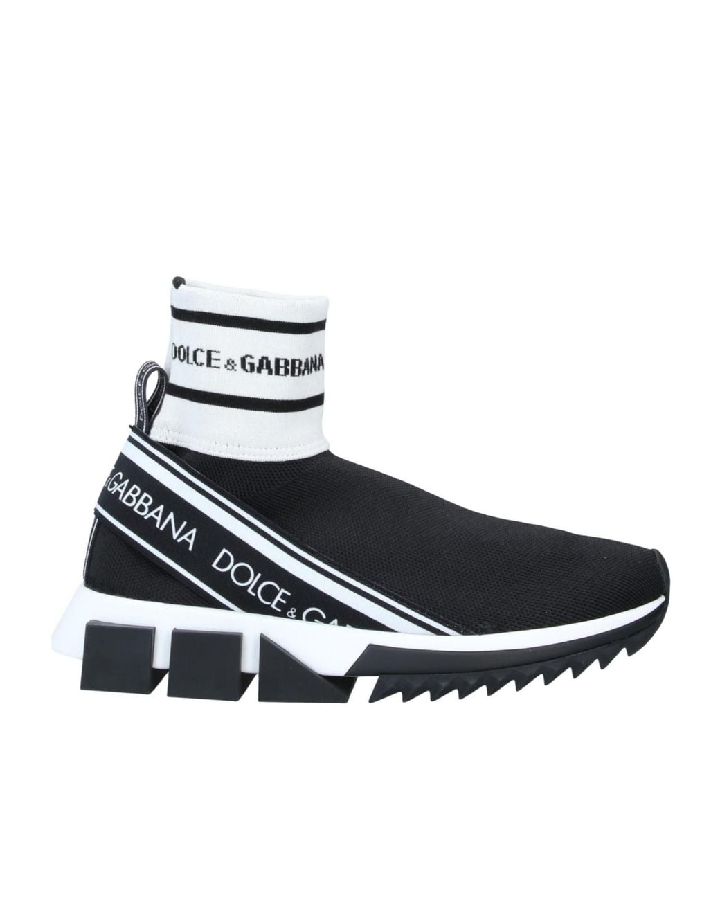 Dolce & Gabbana Black Minimalist High-Top Sneakers