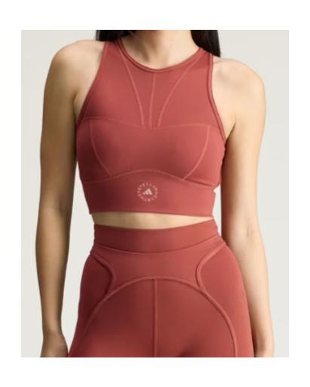 Adidas By Stella McCartney Red Training Crop Top