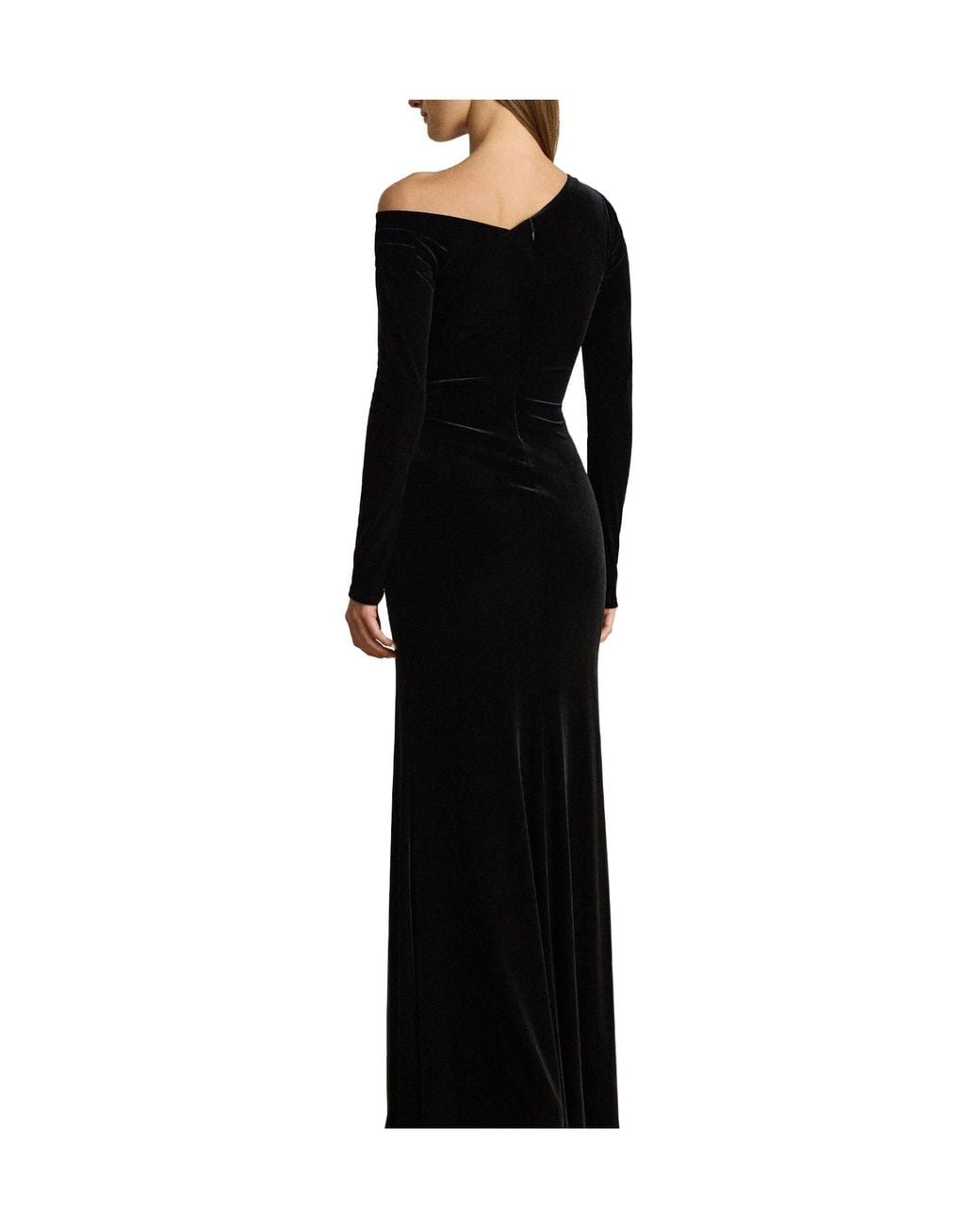 Ralph Lauren Black Real Leather Cateema Ball Gown