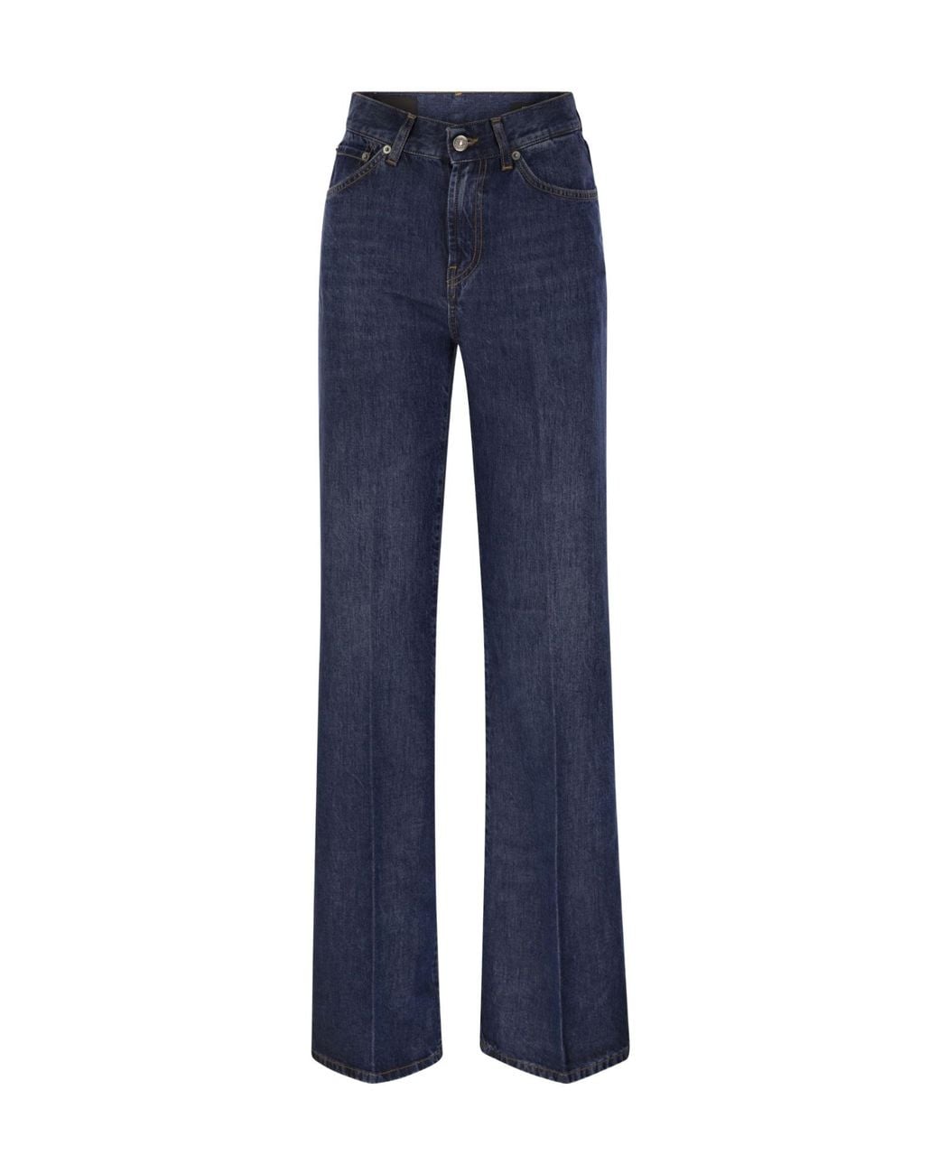Dondup Blue Amber Wide-Leg Jeans