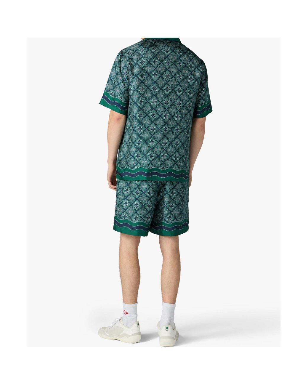 Casablanca Green Radiating Monogram Cuban Shirt for men