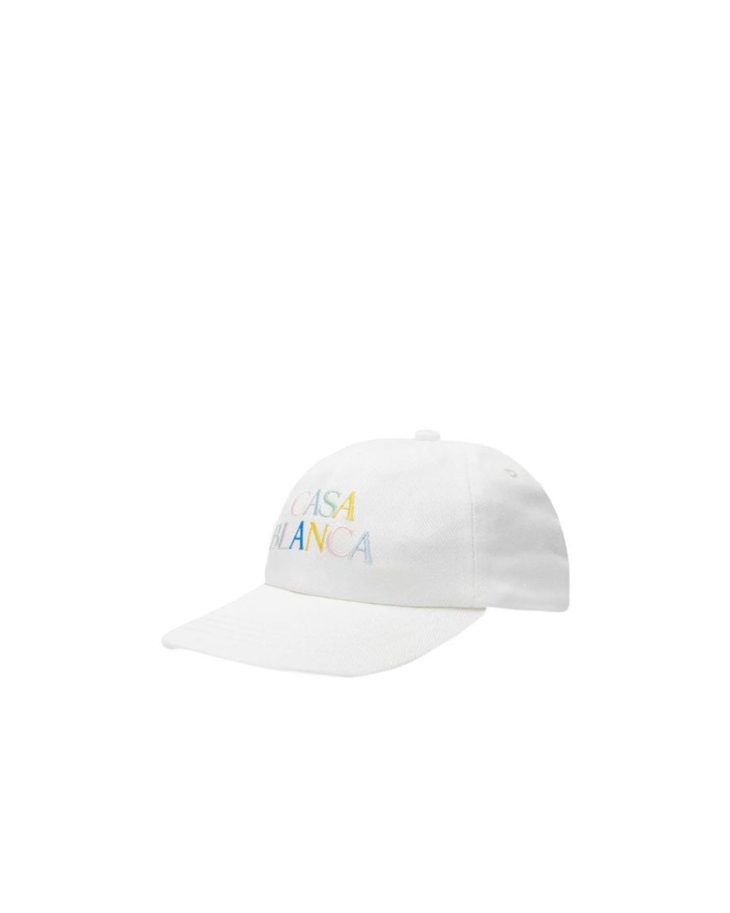 Casablanca White Logo-Embroidered Baseball Cap