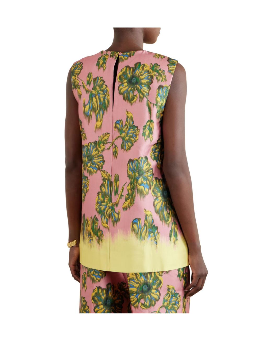 ALÉMAIS Multicolor Floral Print Twill Top