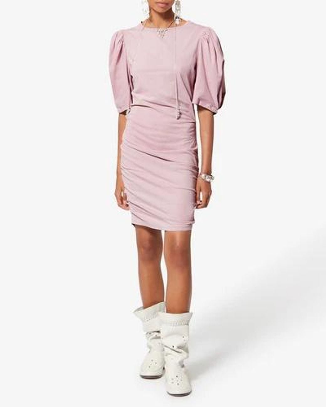 Isabel Marant Pink Isabel Marant Étoile Mylda Gathered Mini Dress