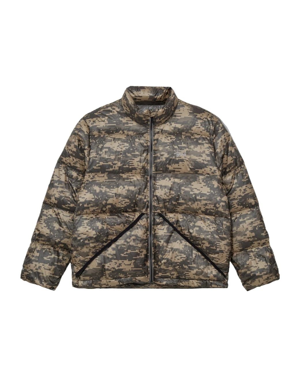 Stussy Green Long Sleeve Cotton Coat for men