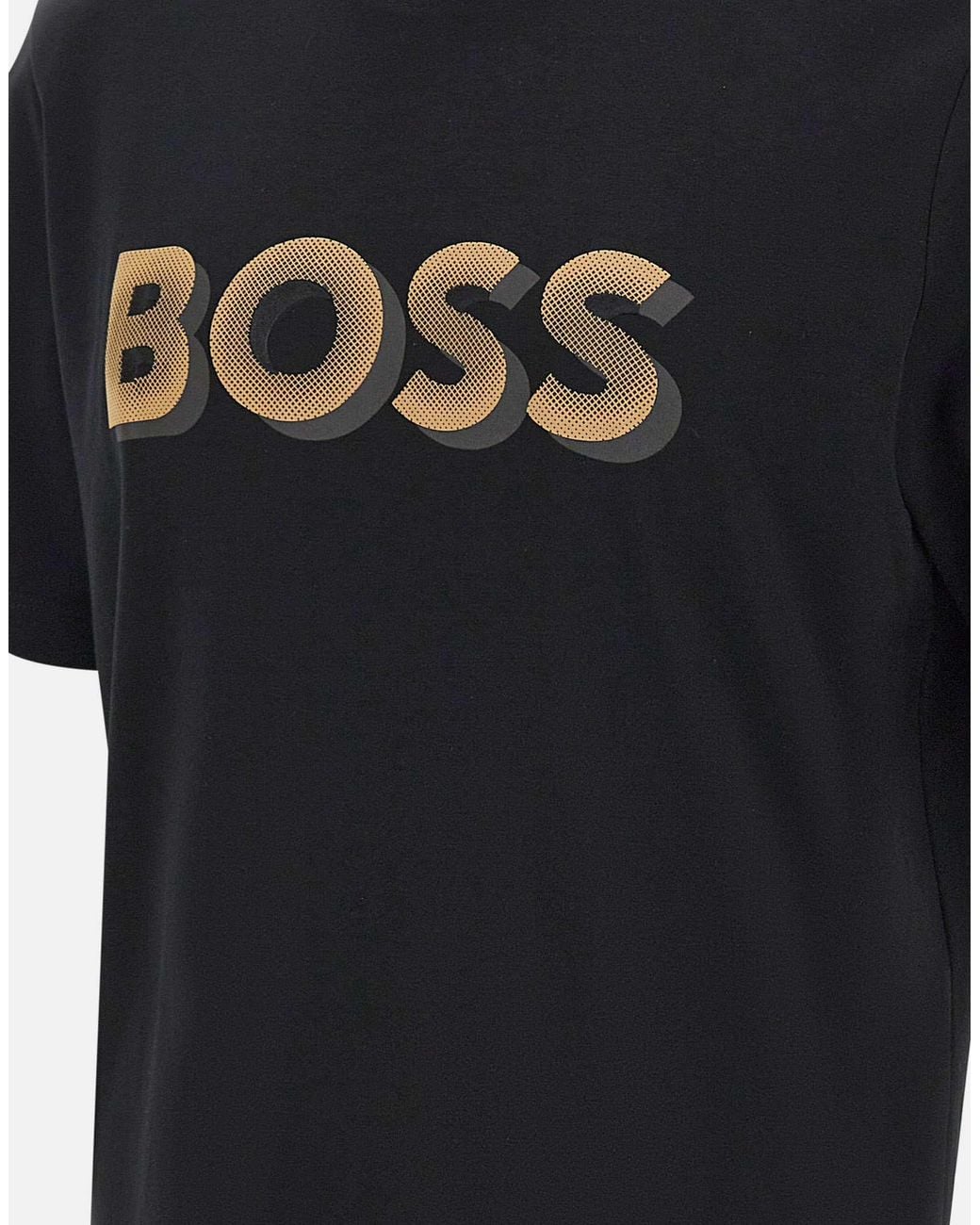 Boss Black Boss Logo Printed Crewneck T-Shirt for men